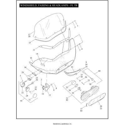 WINDSHIELD, FAIRING & HEADLAMPS - FLTR