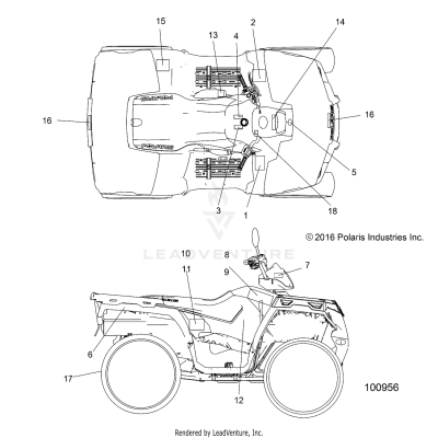 BODY, DECALS - A17SEA57F1/SEE57F1/F2/FL (100956)