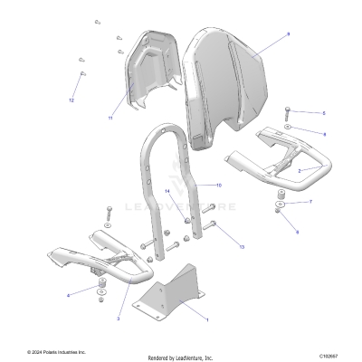 BODY, SEAT, PASSENGER, BACK - A25SDE57C2/G2/E2 (C102657)