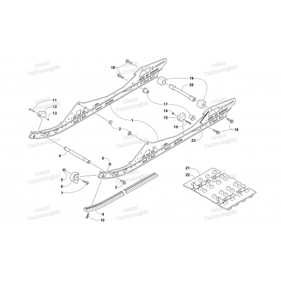 SLIDE RAIL AND TRACK ASSEMBLY