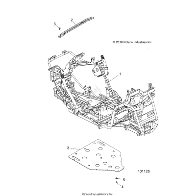 CHASSIS, MAIN FRAME AND SKID PLATE - A17DAH57A5 (101126)