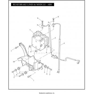 REAR BRAKE LINES & MODULE - ABS