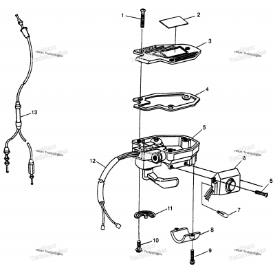 Controls Throttle Asm./Cable Scrambler 400L