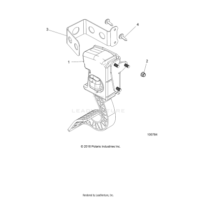 ENGINE, THROTTLE PEDAL AND MOUNT - A17HAA15N7 (100784)