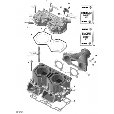 Rotax - Cylinder And Cylinder Head - Turbo