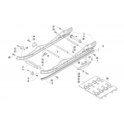 SLIDE RAIL AND TRACK ASSEMBLY