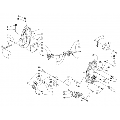 DROPCASE AND CHAIN TENSION ASSEMBLY