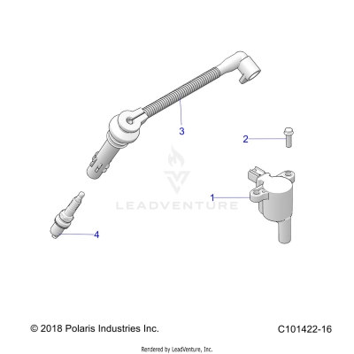 ELECTRICAL, IGNITION COIL, WIRE AND SPARK PLUG - A25SJE57CP/EP (C101422-16)