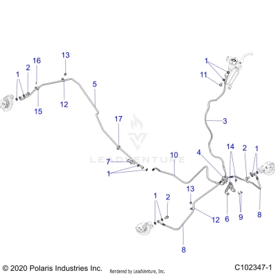 BRAKES, BRAKE LINES - A25SVA85A4 (C102347-1)