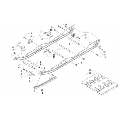 SLIDE RAIL AND TRACK ASSEMBLY