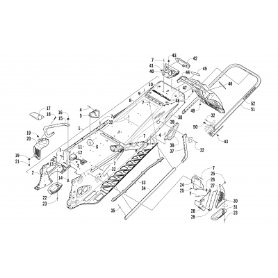 TUNNEL, REAR BUMPER, AND SNOWFLAP ASSEMBLY