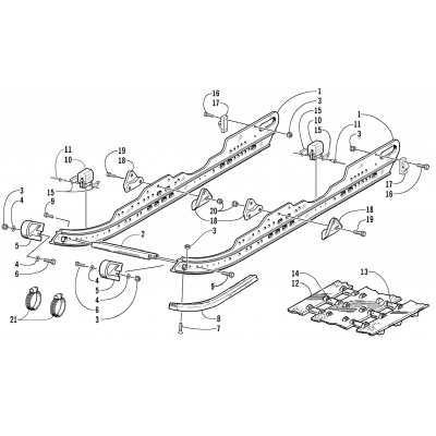 SLIDE RAIL AND TRACK ASSEMBLY