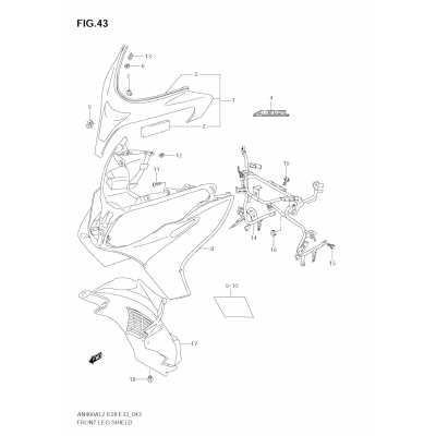 FRONT LEG SHIELD (AN400ZA L2 E28)