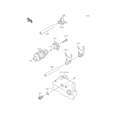 Gear Change Drum/Shift Fork(s)