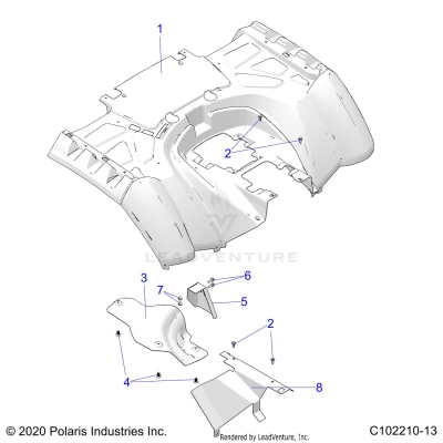 BODY, REAR CAB - A20SXM95AL/CAL (C102210-13)