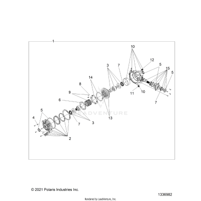 DRIVE TRAIN, FRONT GEARCASE INTERNALS - A25SXN85A4 (1336982)