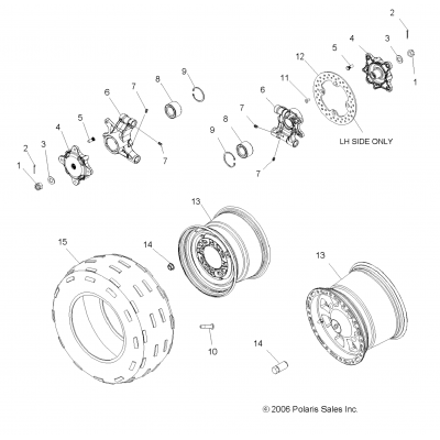 Wheel, Rear & Brake Disk/Hubs/Bearing Carriers