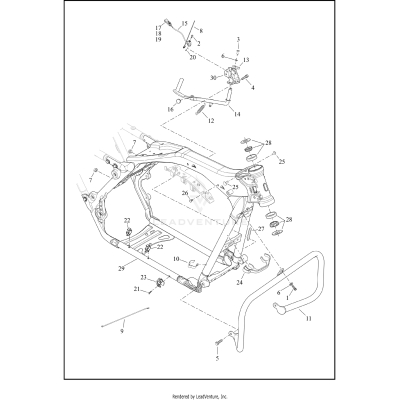 FRAME AND JIFFY STAND - FLHTK AND FLTRK