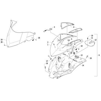 POD AND WINDSHIELD ASSEMBLY