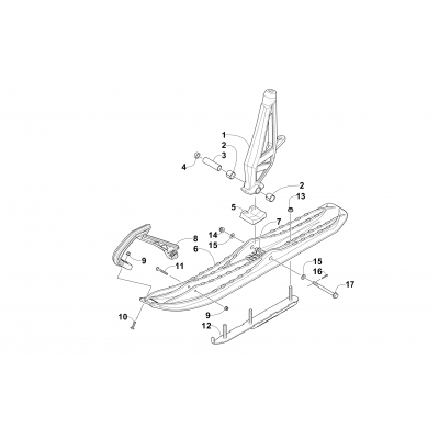 SKI AND SPINDLE ASSEMBLY