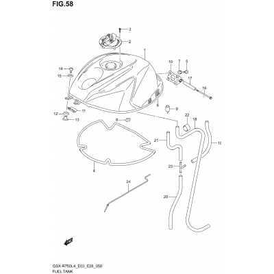 FUEL TANK (GSX-R750L4 E28)