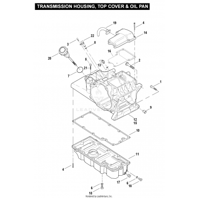 TRANSMISSION HOUSING, TOP COVER & OIL PAN