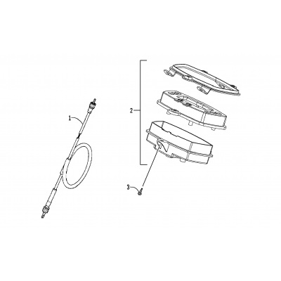 SPEEDOMETER AND CABLE ASSEMBLY