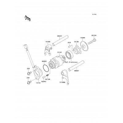 Gear Change Drum/Shift Fork(s)