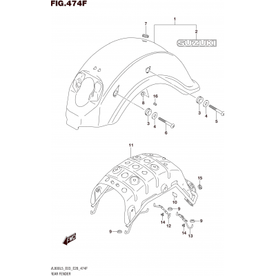 REAR FENDER (VL800BL5 E28)