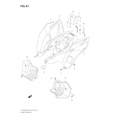 REAR FENDER (LT-Z400)