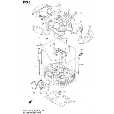 REAR CYLINDER HEAD