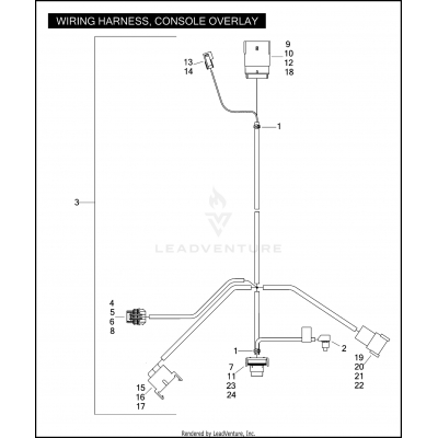 WIRING HARNESS, CONSOLE OVERLAY