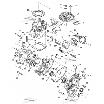 Crankcase & Cylinder 6X6 350L