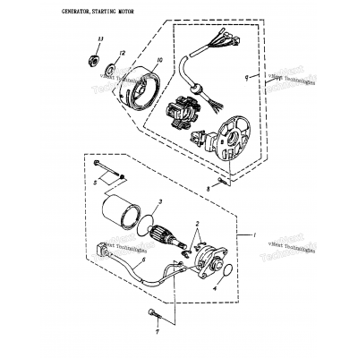 Generator, Starting Motor 170-12