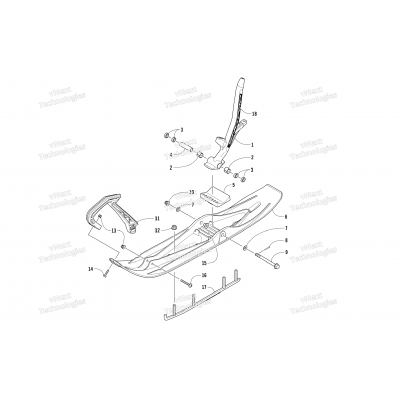 SKI AND SPINDLE ASSEMBLY