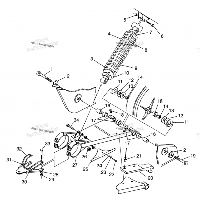 Swing Arm/Shock Mounting Xpress 300 & Xpress 400 W969540