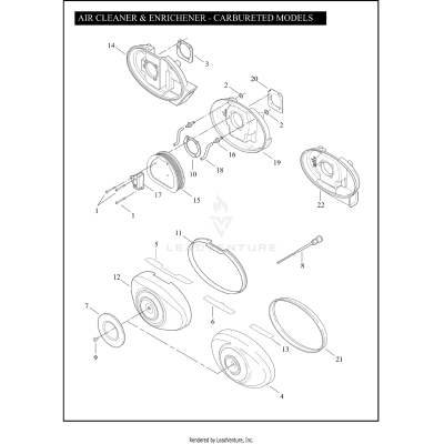 AIR CLEANER AND ENRICHENER - CARBURETED MODELS