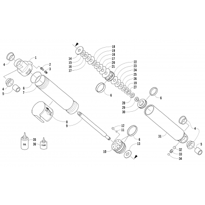 REAR SUSPENSION REAR ARM SHOCK ABSORBER