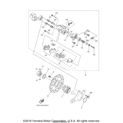 REAR BRAKE CALIPER