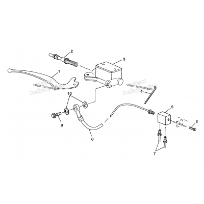 Controls Rh Master Cylinder/Brake Line 6X6 350L