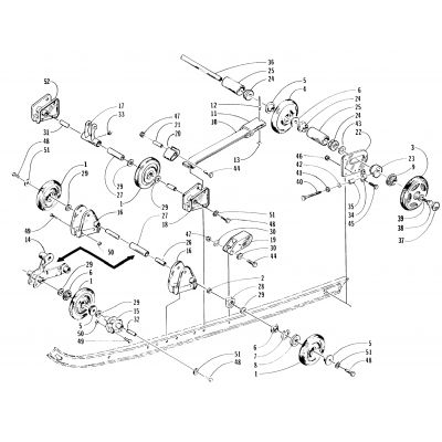 REAR SUSPENSION AXLE ASSEMBLY