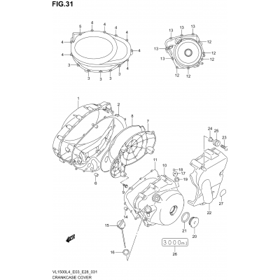 CRANKCASE COVER (VL1500BL4 E33)