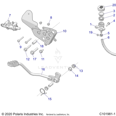 BRAKES, BRAKE PEDAL and MASTER CYLINDER - A25SYY95AH (C101981-1)