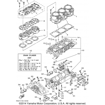 Cylinder. Crankcase 1