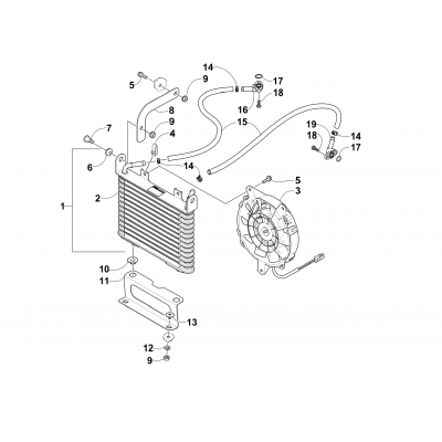 OIL COOLER ASSEMBLY (VIN: V17T230317 and Above)