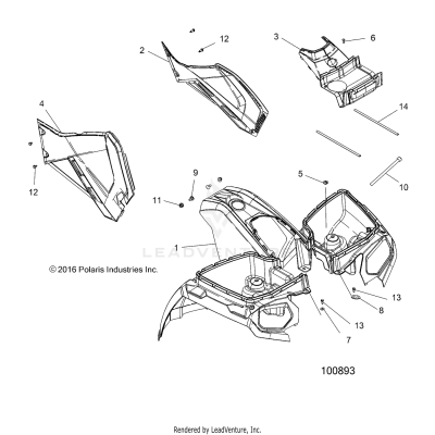 BODY, FRONT CAB and SIDE PANELS - A19SHD57B9/E57BJ/E57BW (100893)