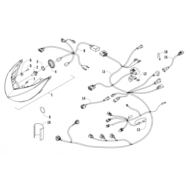 HEADLIGHT AND WIRING ASSEMBLIES