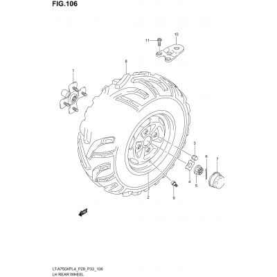 LH REAR WHEEL (LT-A750XPZL4 P28)