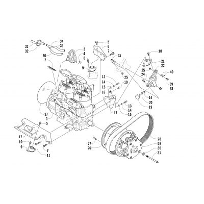 ENGINE AND RELATED PARTS