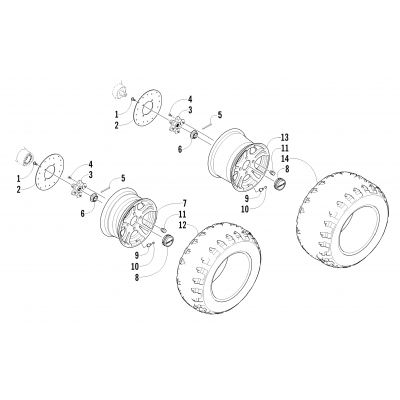 WHEEL AND TIRE ASSEMBLY